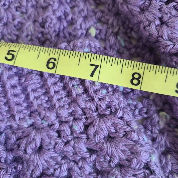 Handmade Crochet Baby Cardigan & Skirt Set Purple Size 18 months - 2T - Picture 10 of 11